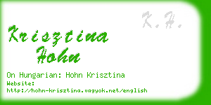 krisztina hohn business card